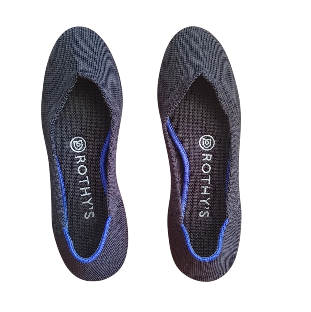 Rothys The Flat Classic Black Round Toe Ballet Flat